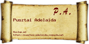Pusztai Adelaida névjegykártya